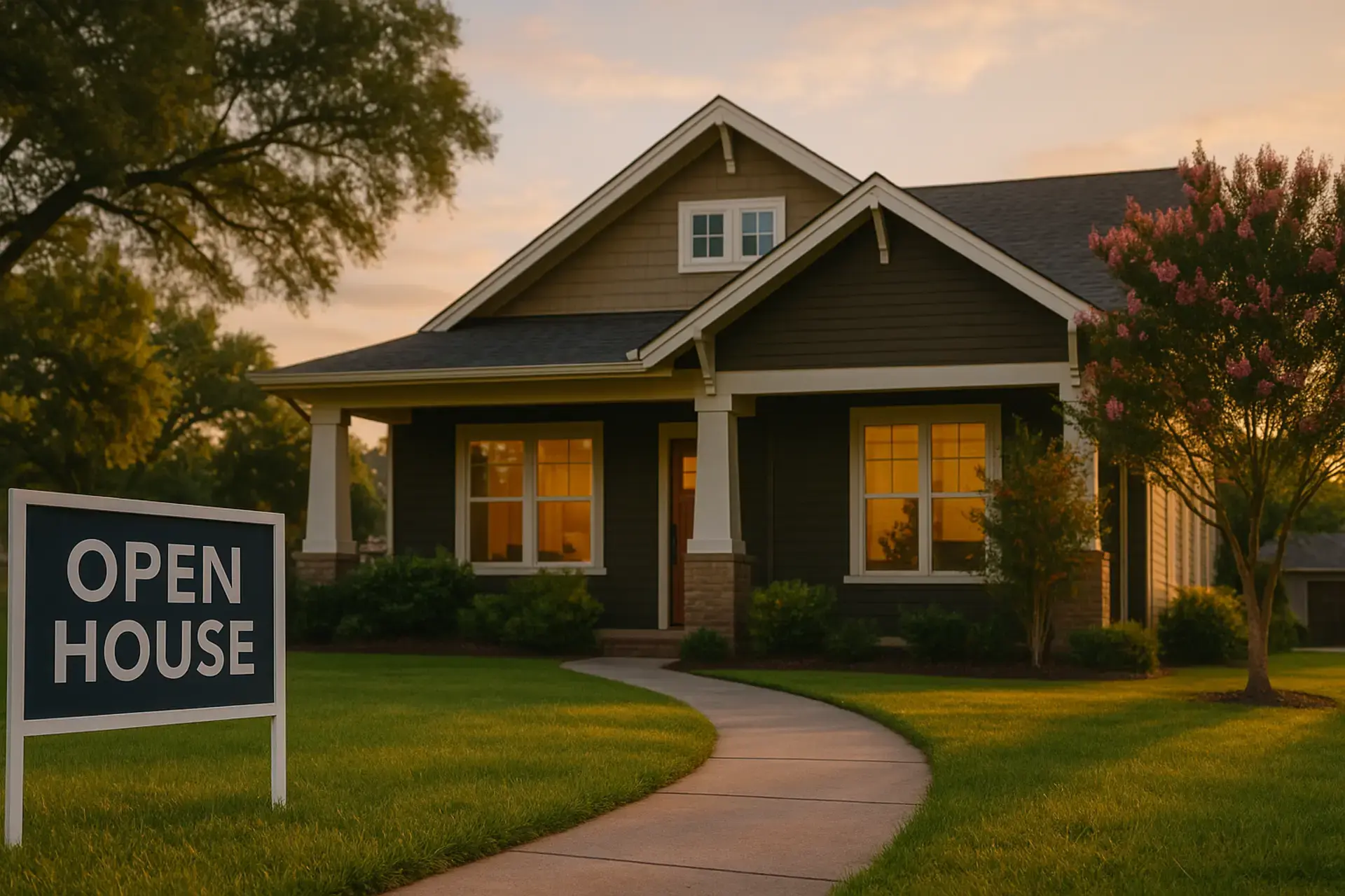 Texas home at sunset